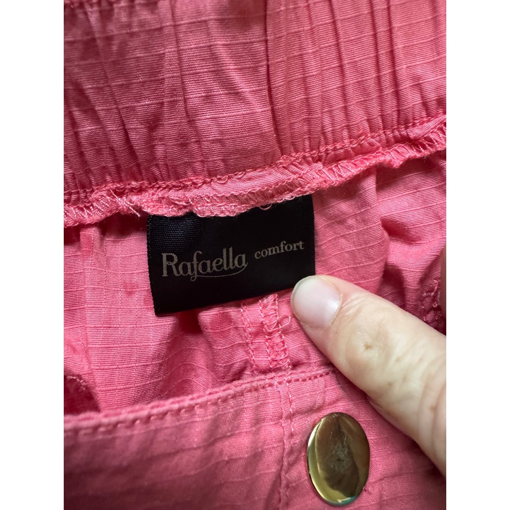 Rafaella Cargo Pants Womens 10 Pink Excellent Ripstop Bungee Hem Straight Leg - Picture 6 of 8